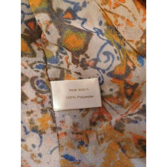 Boston proper Vneck sheer  poncho Small Embellished Boho Beachy Cottage Core - Picture 12 of 12